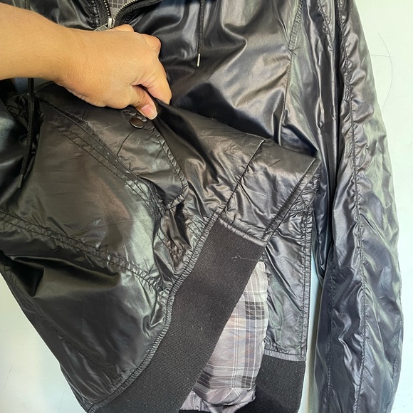 Diesel Hooded black nylon convertible bomber jacket - Picture 10 of 16